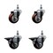 Service Caster 3 Inch Maroon Polyurethane 12 Inch Threaded Stem Caster Set 2 Brakes SCC SCC-TS20S314-PPUB-MRN-121315-2-PLB-2 - alternate 1